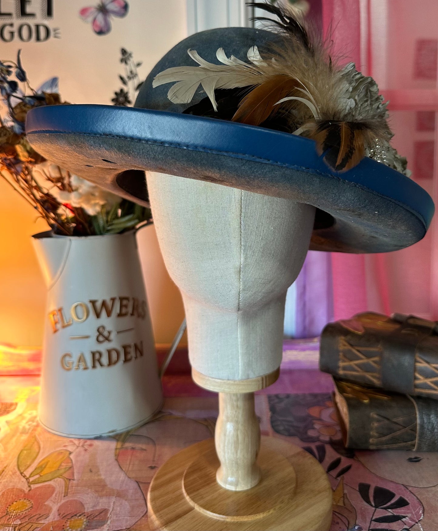 A Rare Bird Glimmer Hat Dark Blue