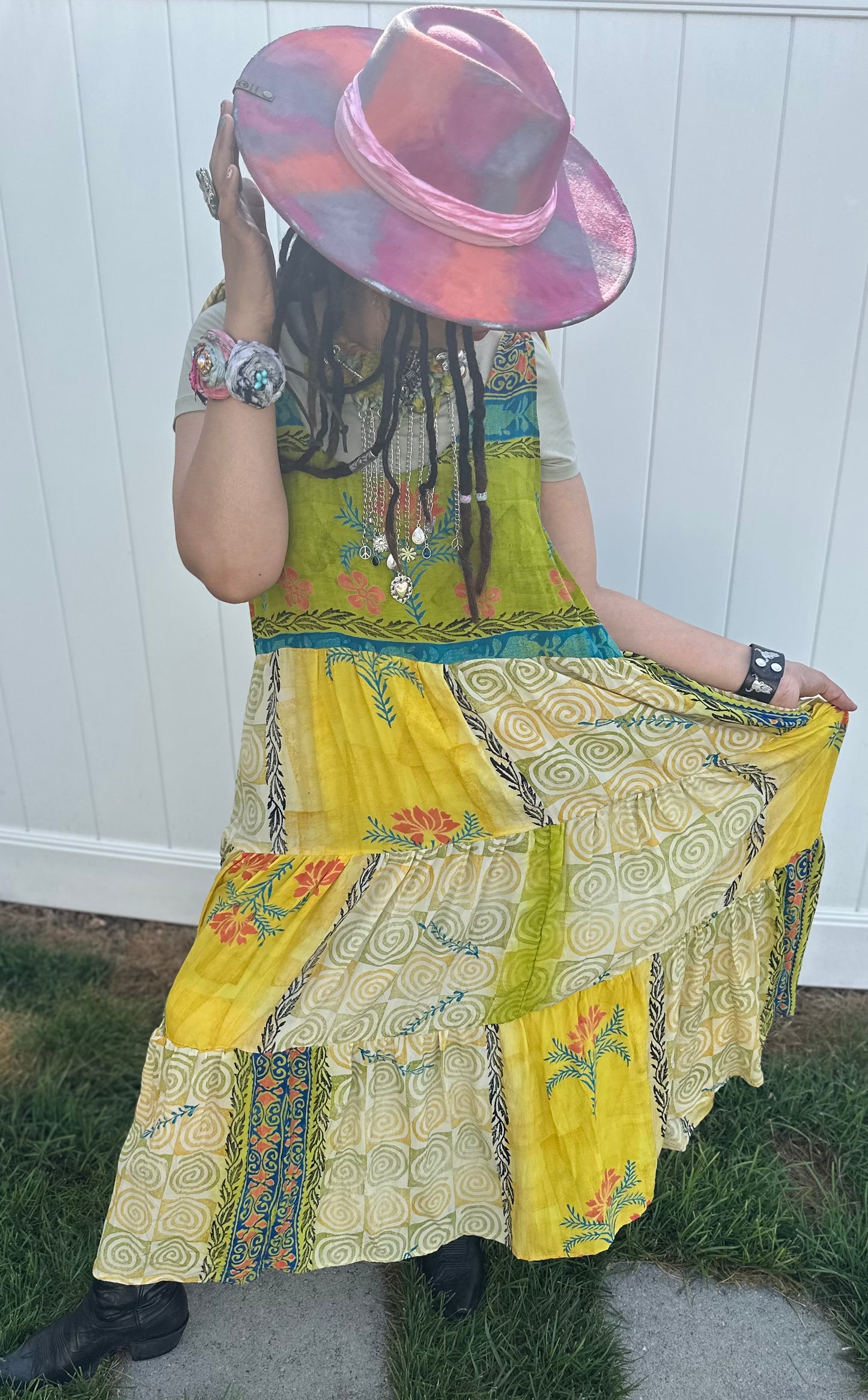 Hand painted Gypsy Hat Rose