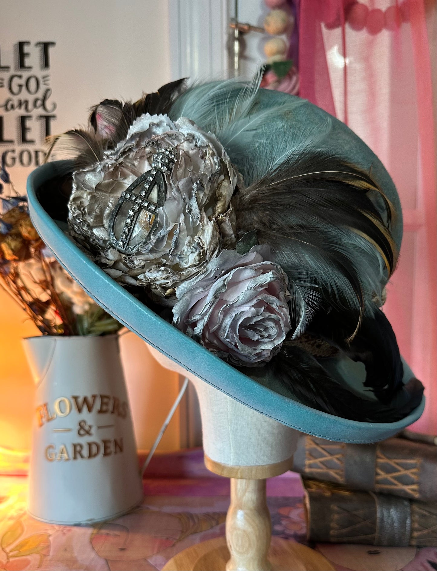 A Rare Bird Glimmer Hat Light Blue