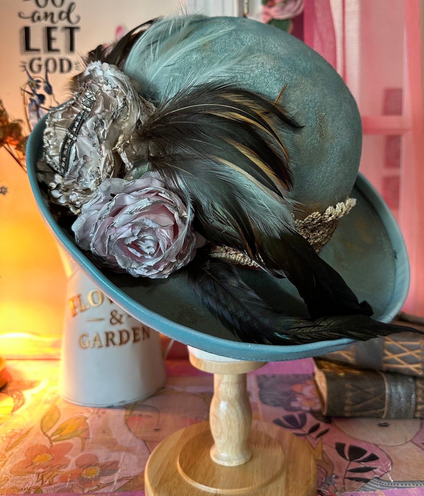 A Rare Bird Glimmer Hat Light Blue