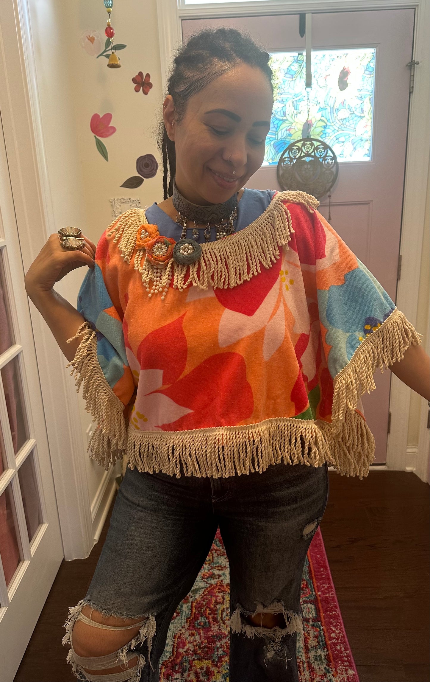 Boho Floral Towel Top