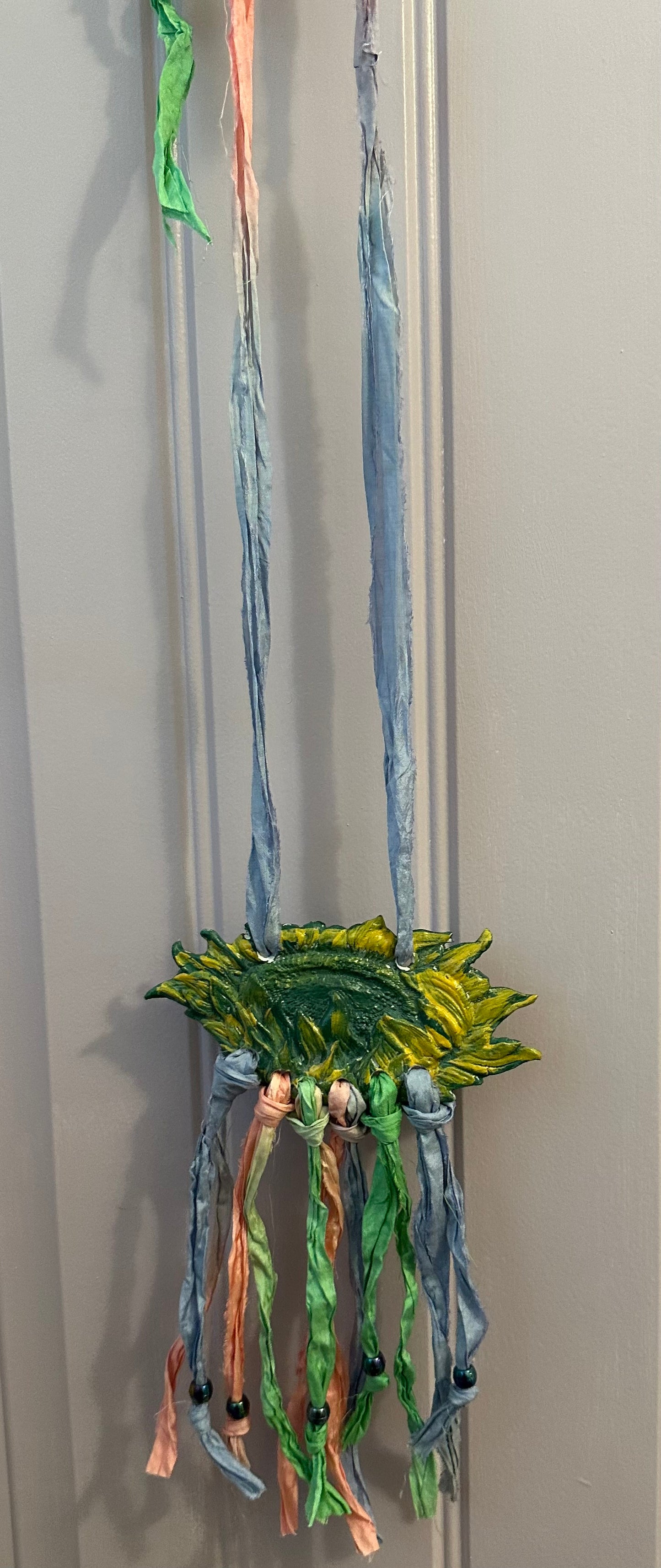 Vintage sari resin necklace