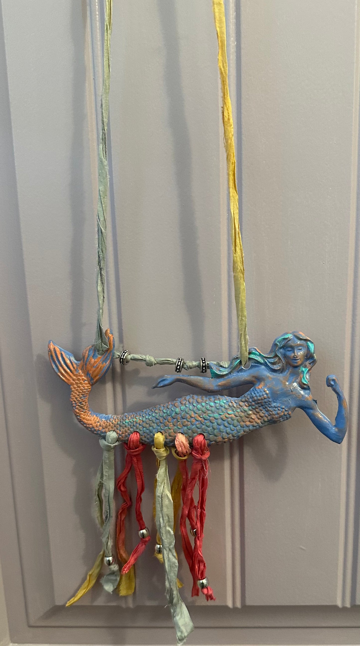 Vintage sari resin necklace