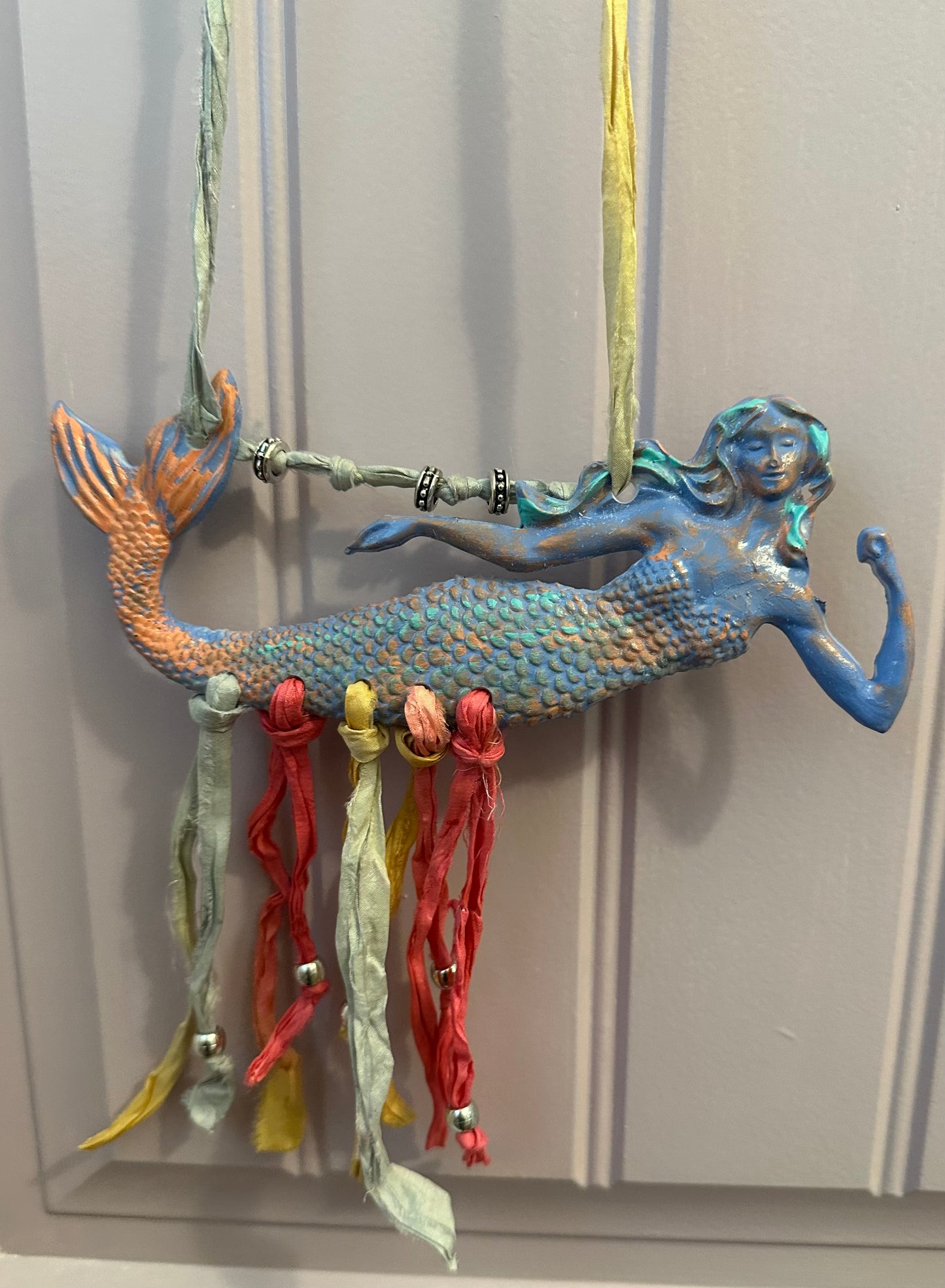 Vintage sari resin necklace