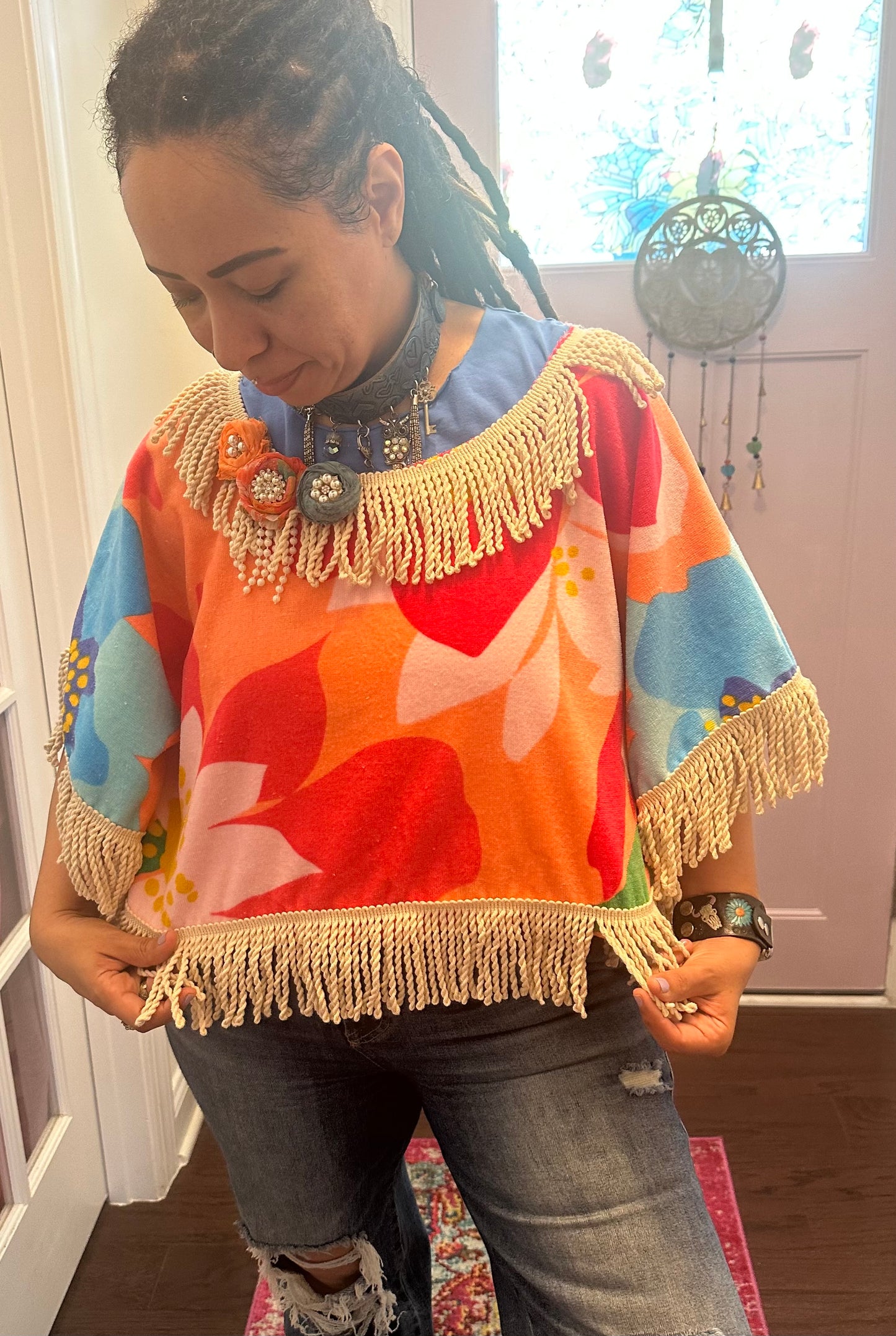 Boho Floral Towel Top