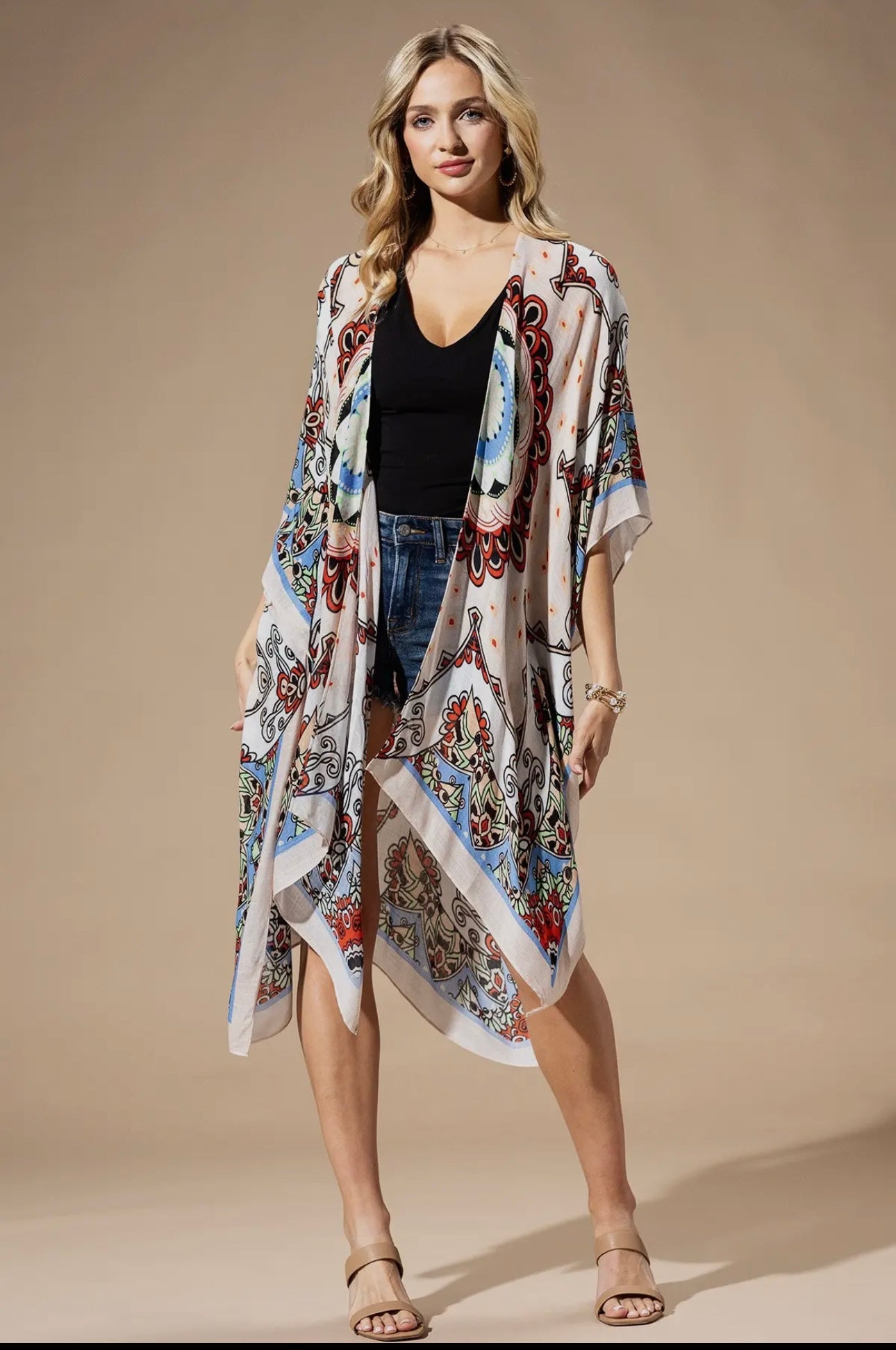 Kimono Red Mandala