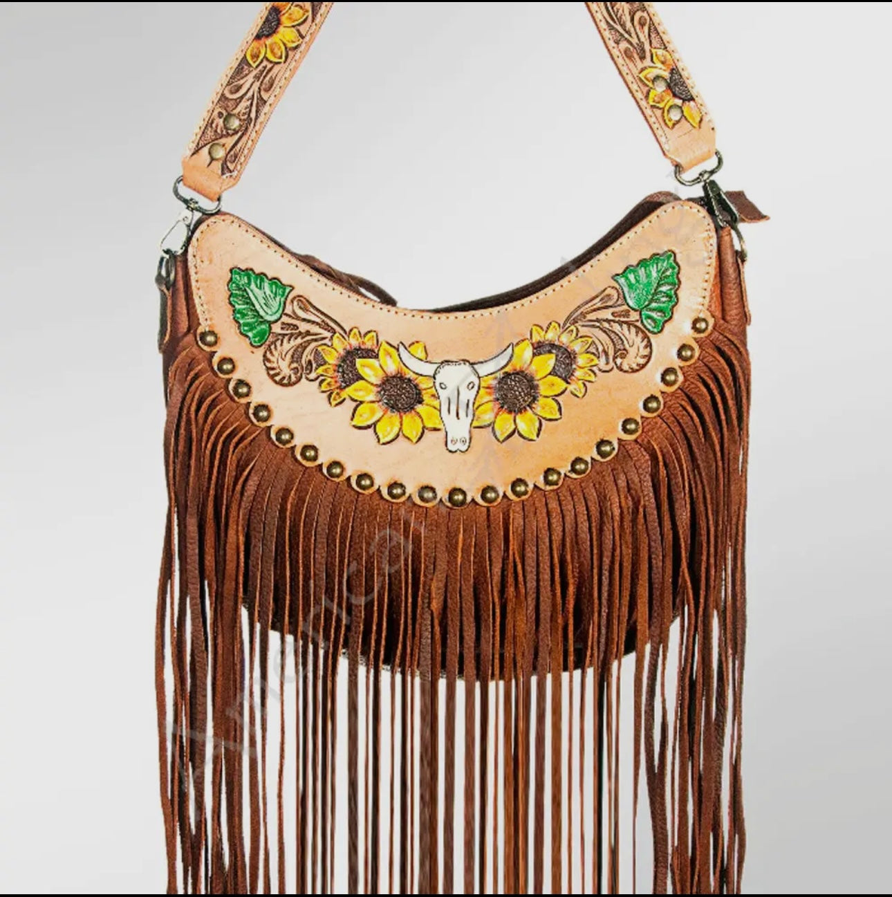 Boho Fringe Leather Bag
