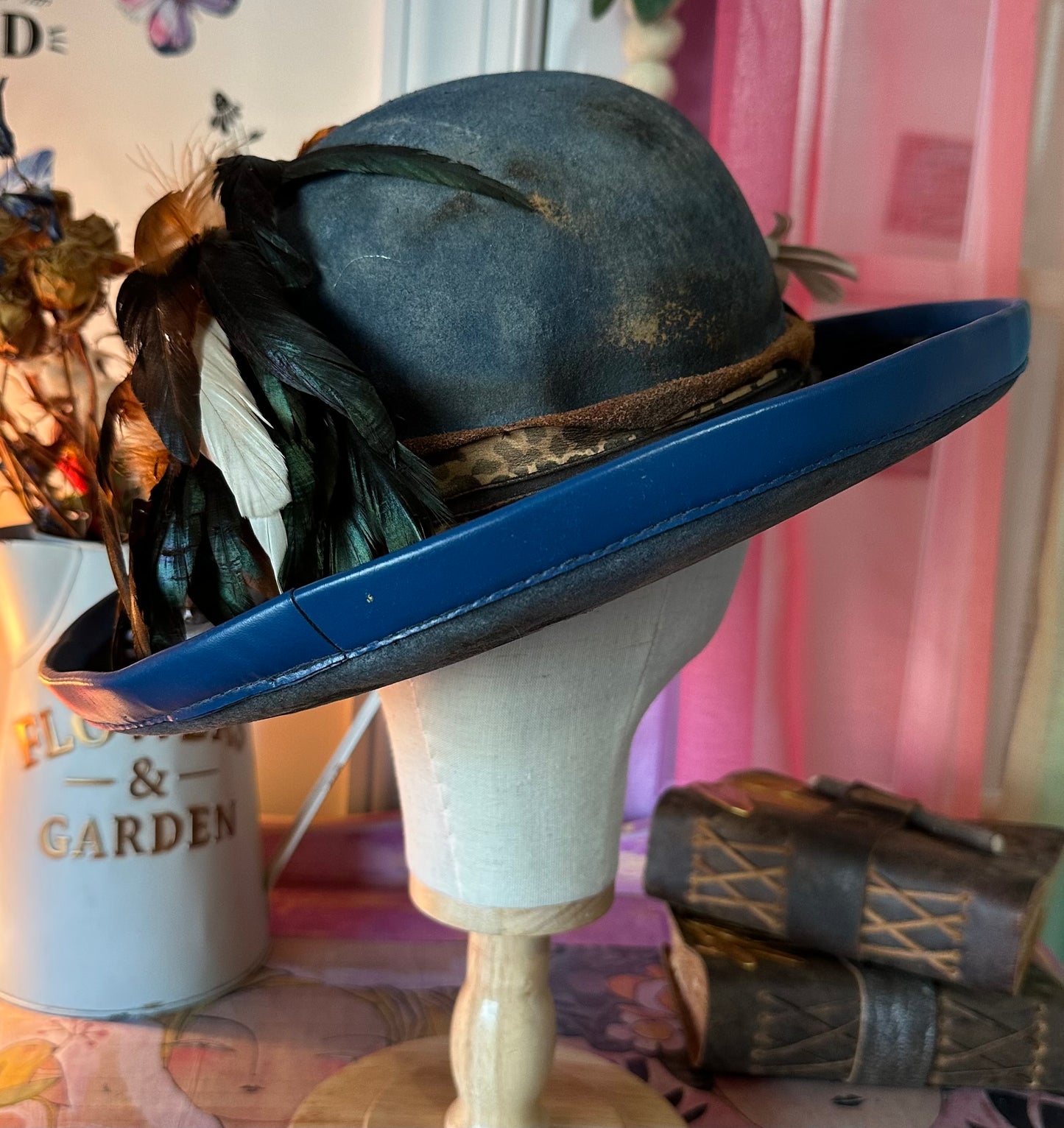 A Rare Bird Glimmer Hat Dark Blue