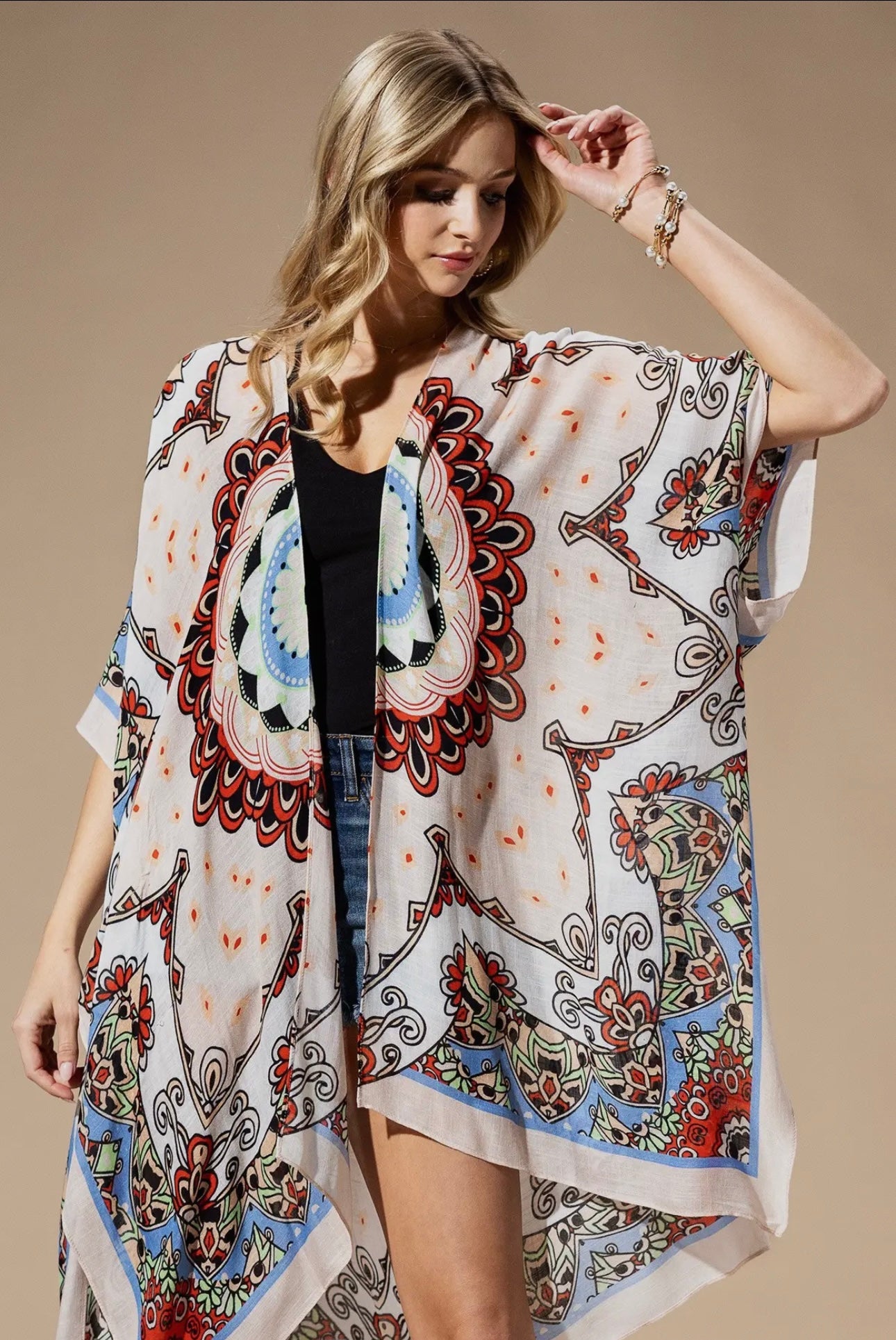 Kimono Red Mandala