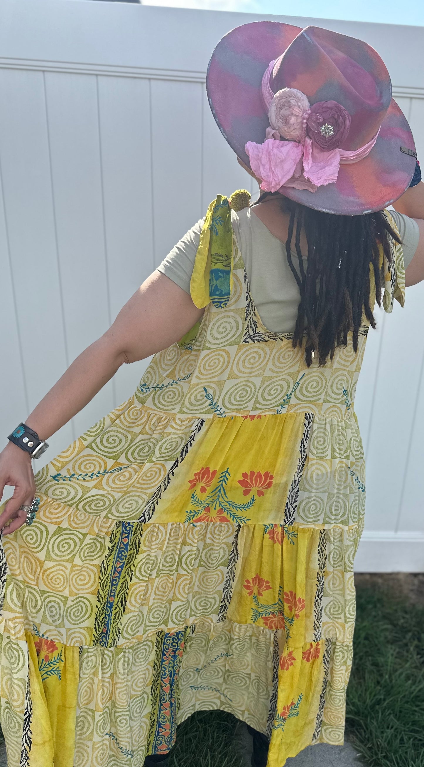Hand painted Gypsy Hat Rose