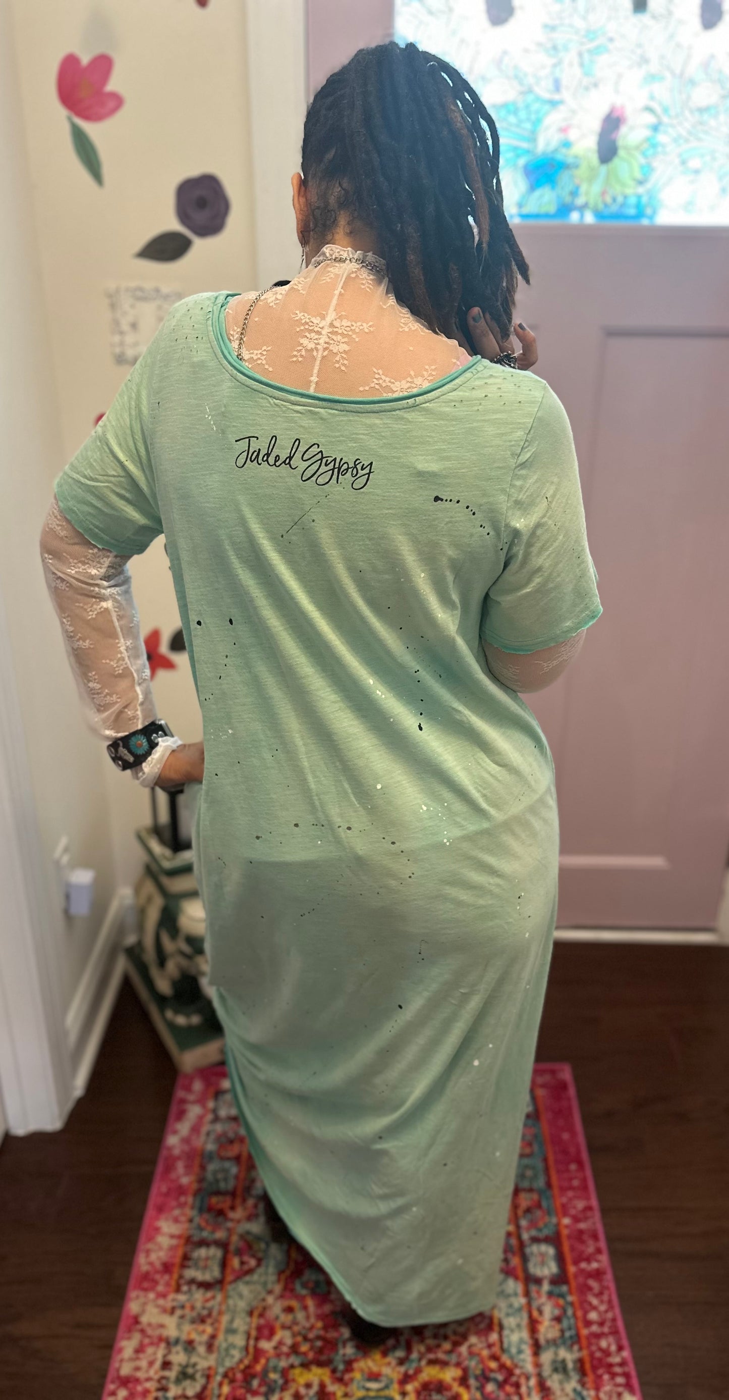 Jaded Gypsy Vintage Mint tee dress