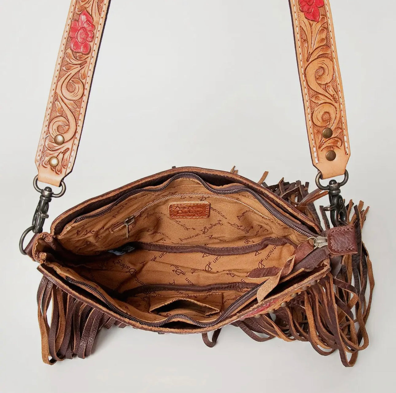 Boho Leather Fringe Bag