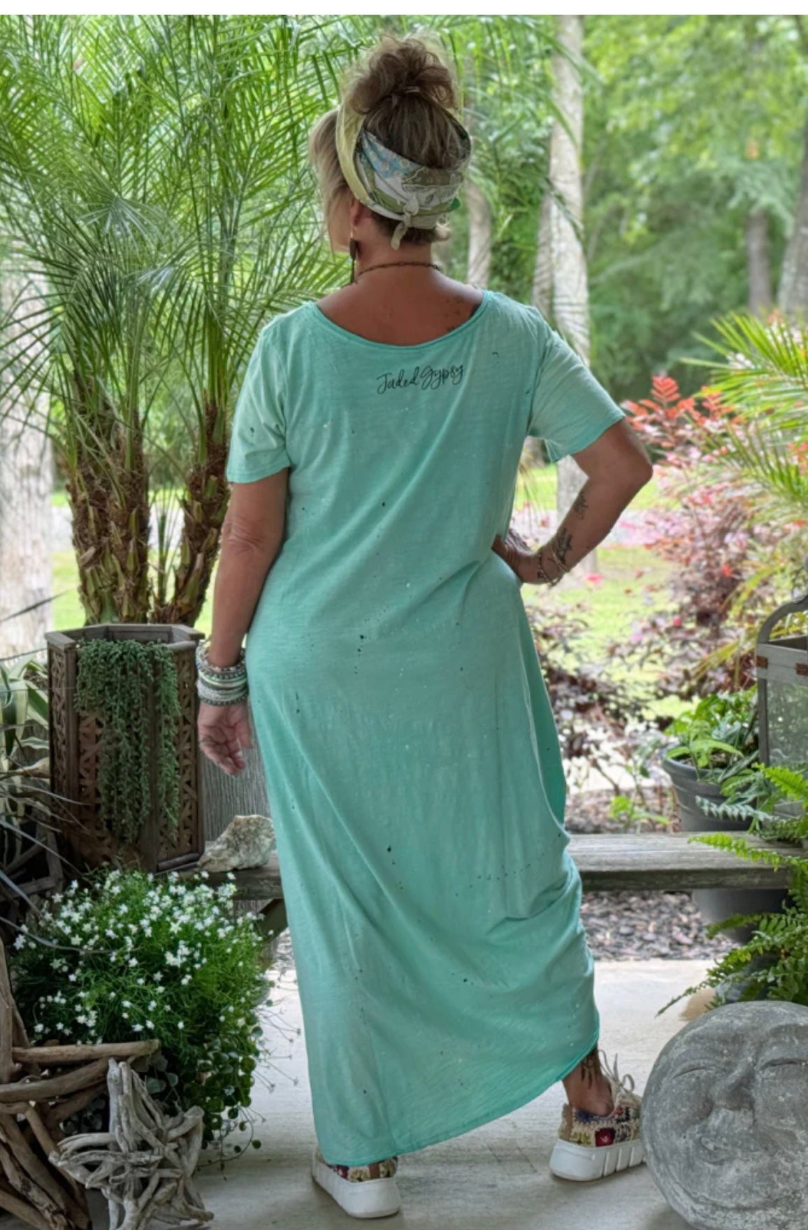 Jaded Gypsy Vintage Mint tee dress