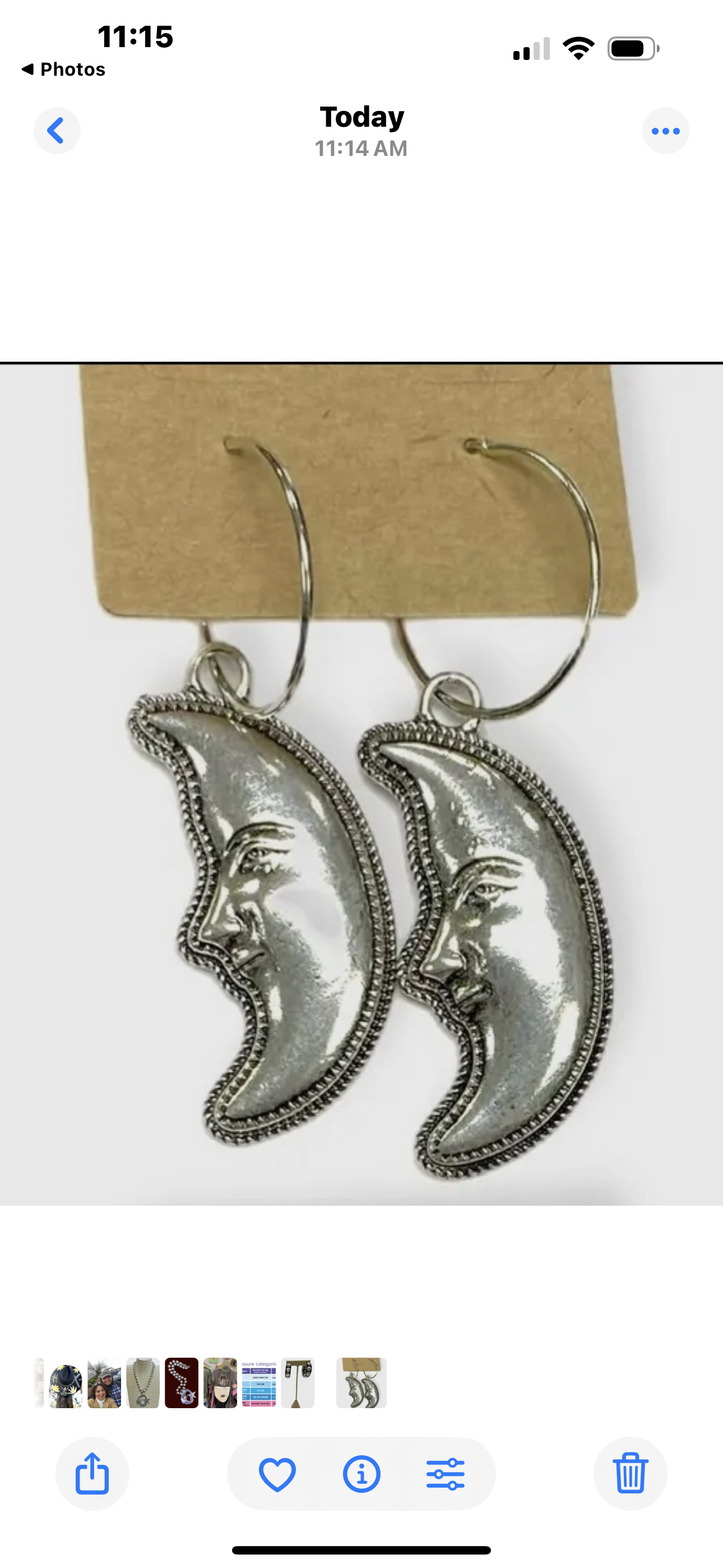 Moon face Earrings