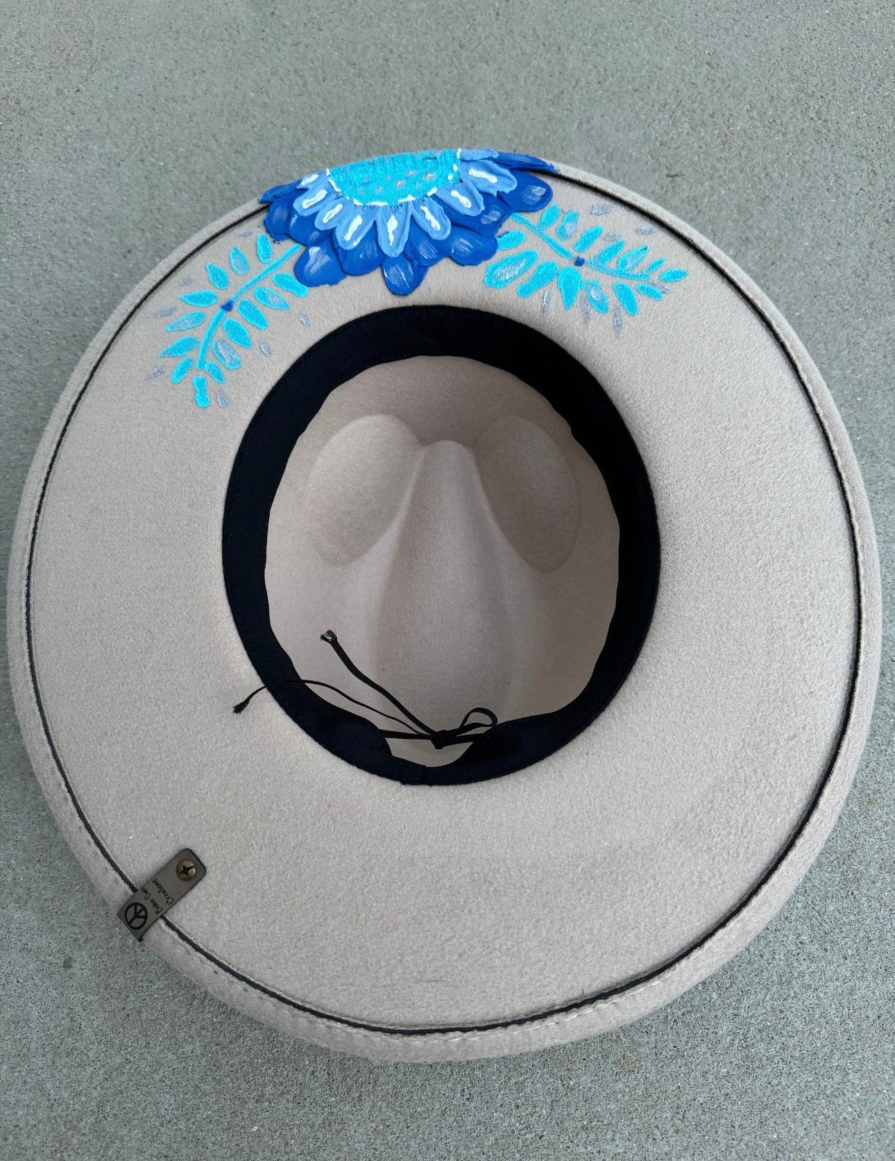 Boho hand painted hat