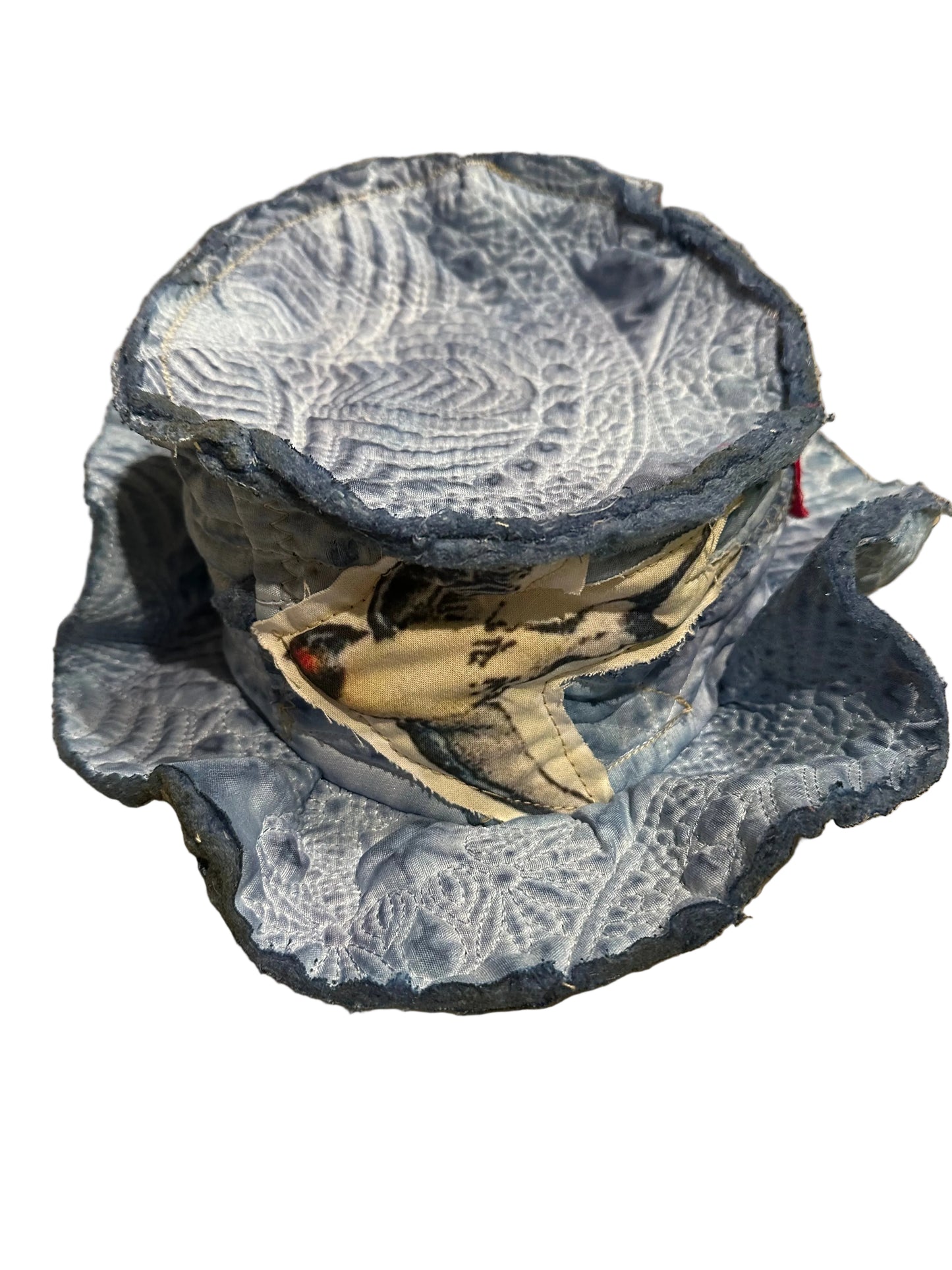 Handmade Quilted double sided bucket hat (royal blue)