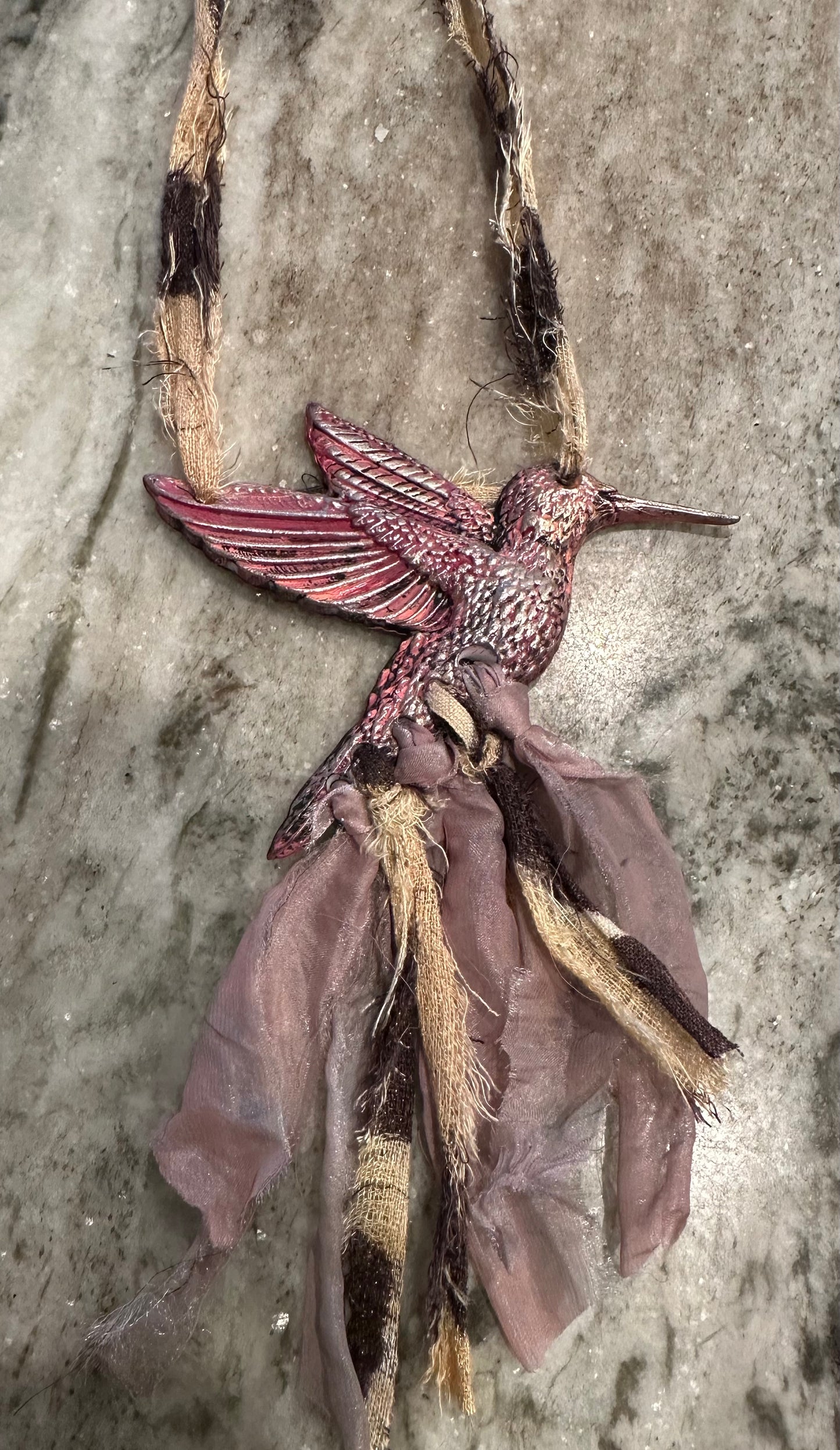 Pink Bird Necklace