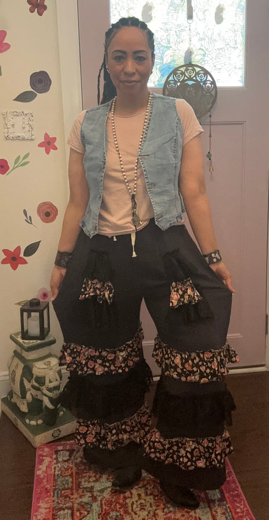 Black Boho Pants sz small