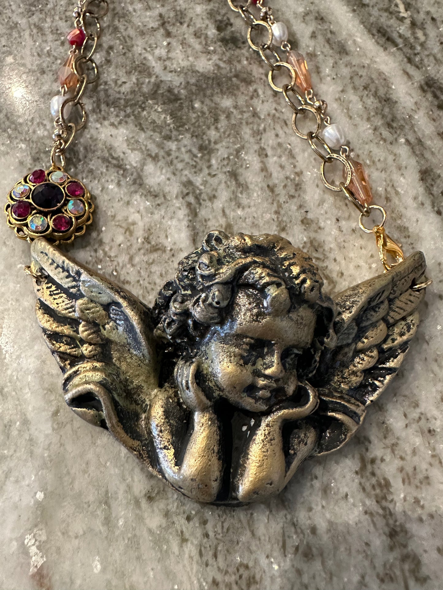 Love Wins Cherub Necklace