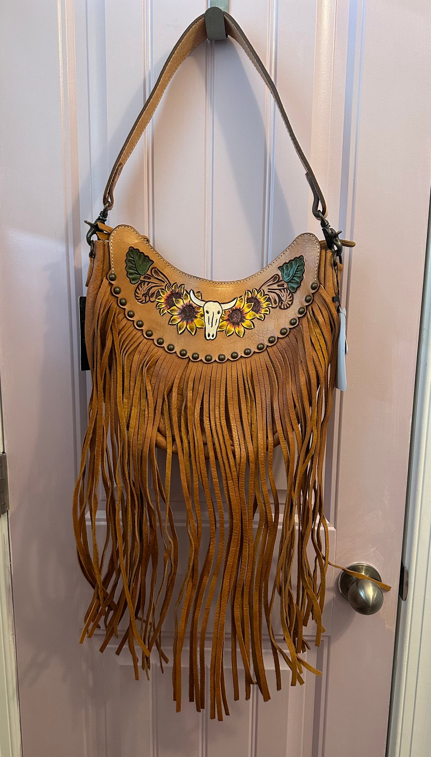 Boho Fringe Leather Bag