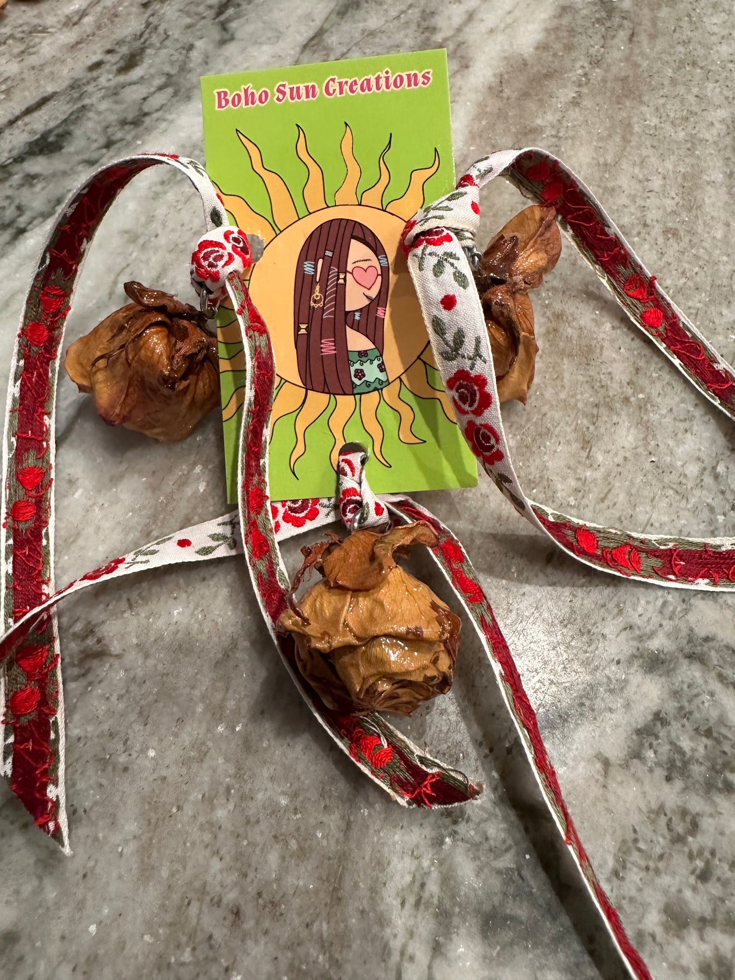 Whimsical hair rose ties