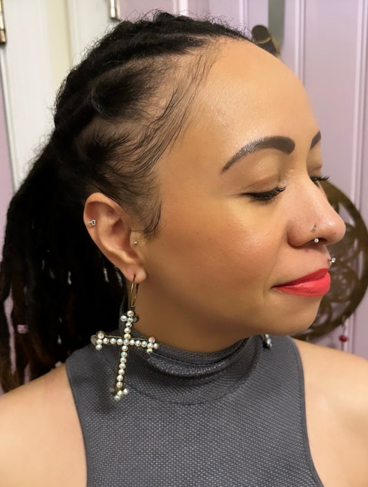 Bronze Cross Earrings