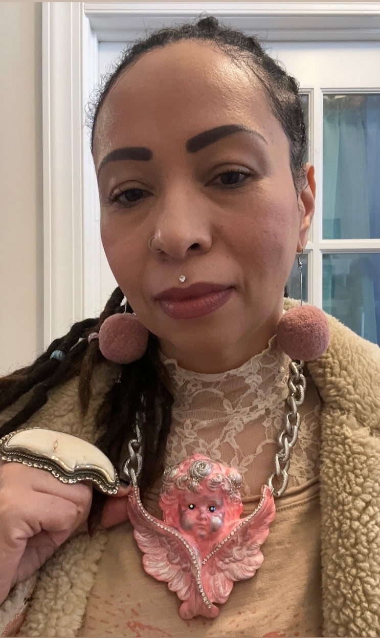 Bling Cherub Necklace