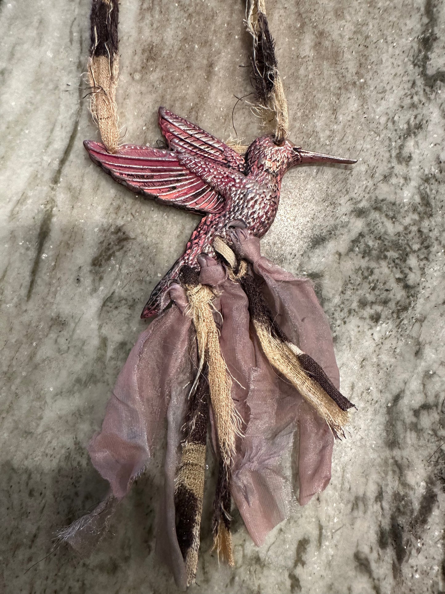 Pink Bird Necklace