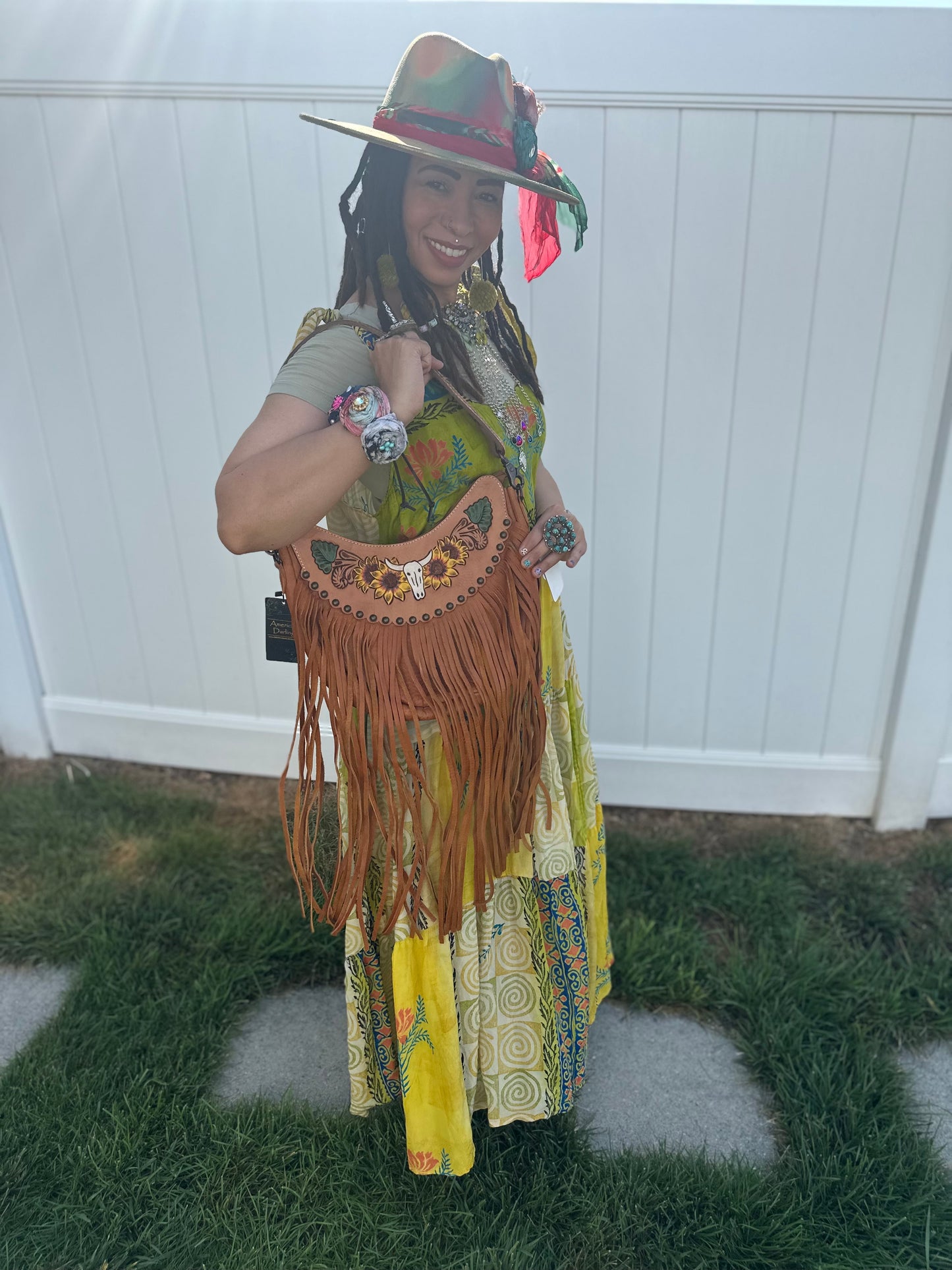 Boho Fringe Leather Bag