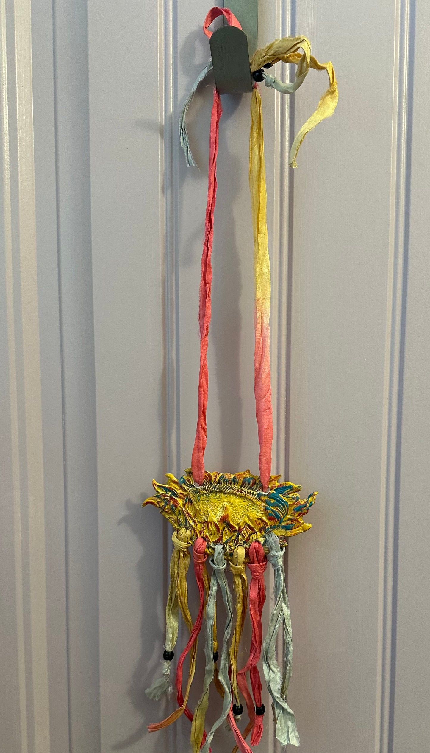 Vintage sari resin necklace