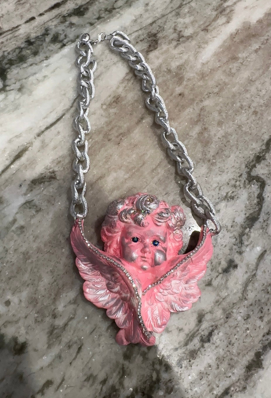 Bling Cherub Necklace