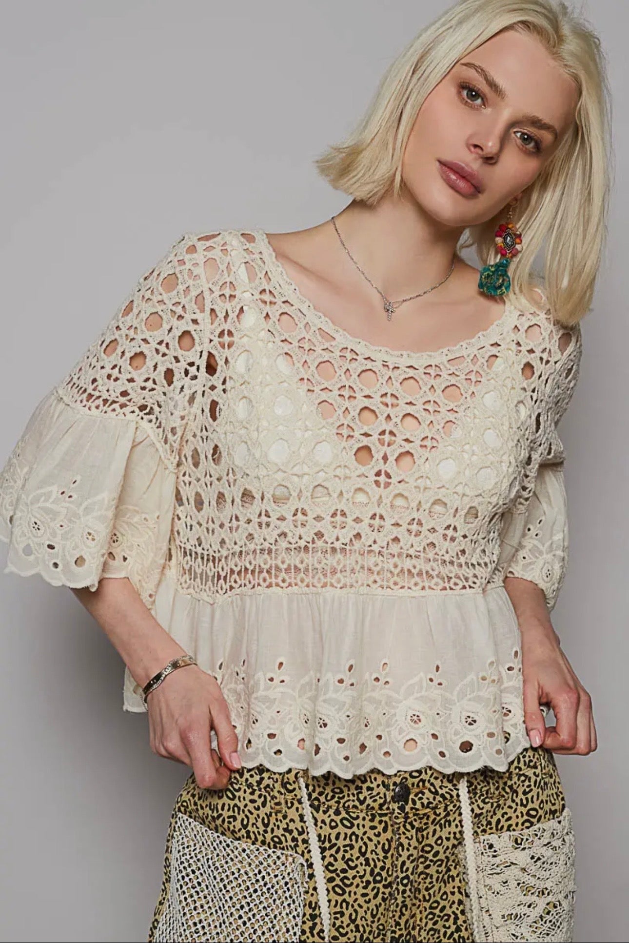 Pol Eyelet Top