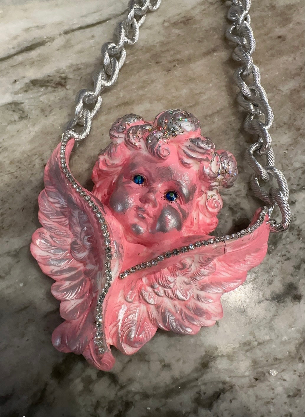 Bling Cherub Necklace