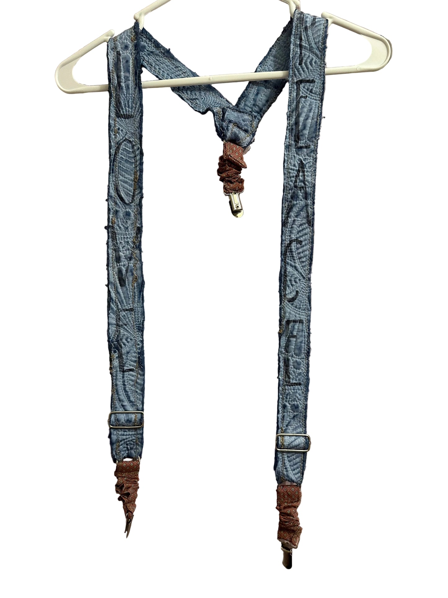 Handmade Quilted suspenders (royal blue)