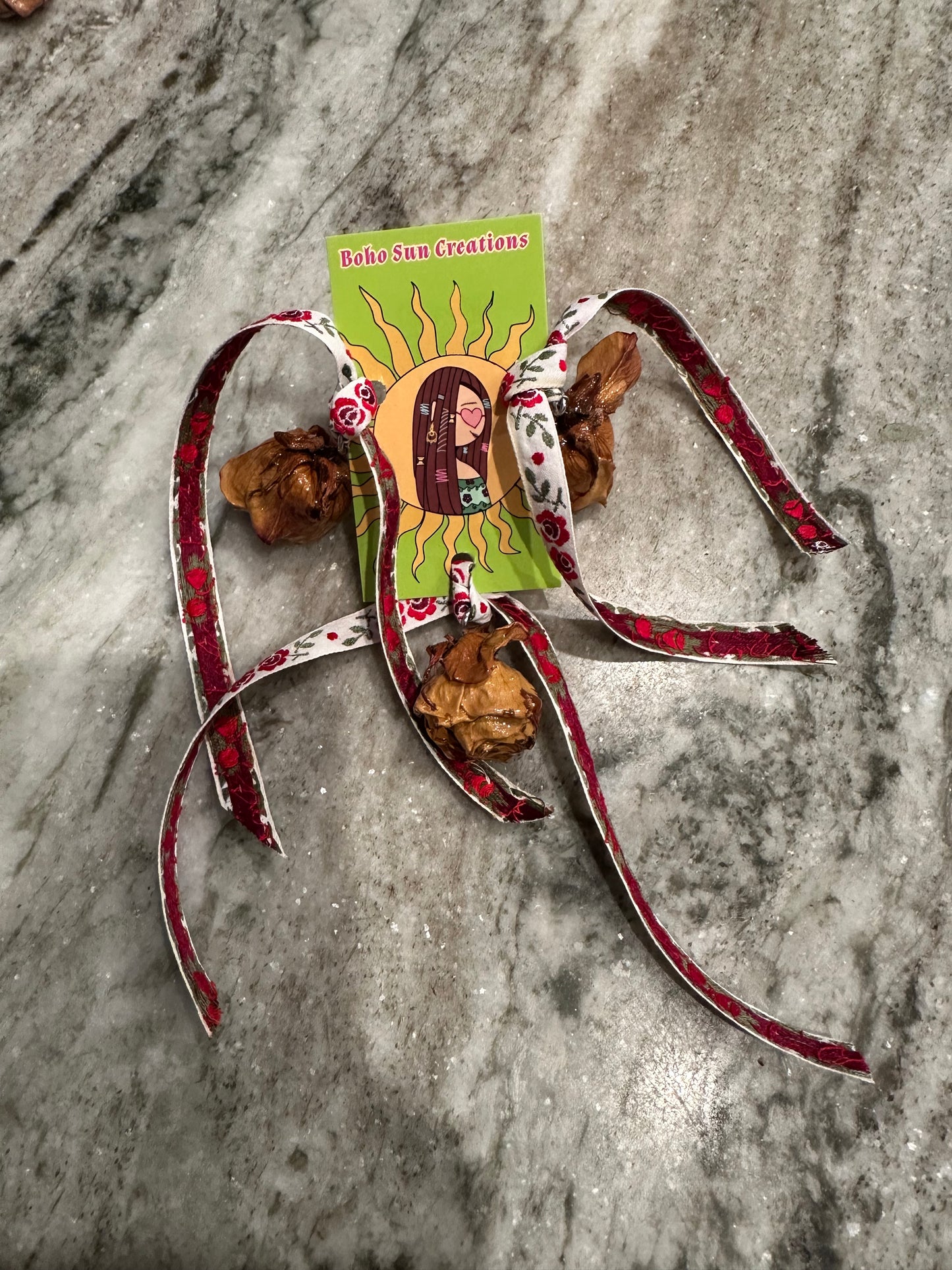 Whimsical hair rose ties