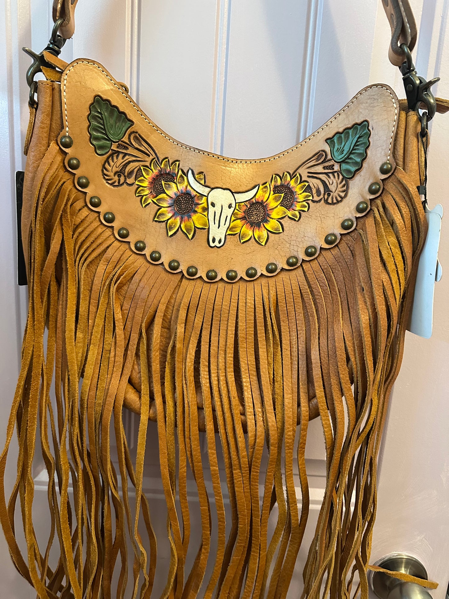 Boho Fringe Leather Bag