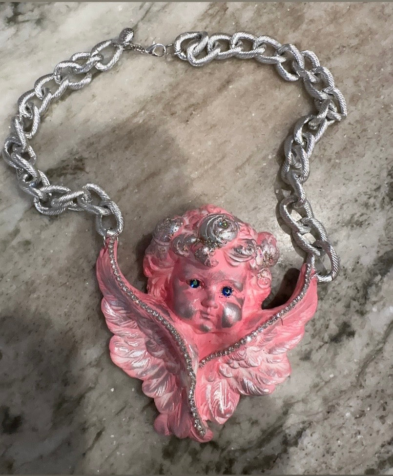 Bling Cherub Necklace