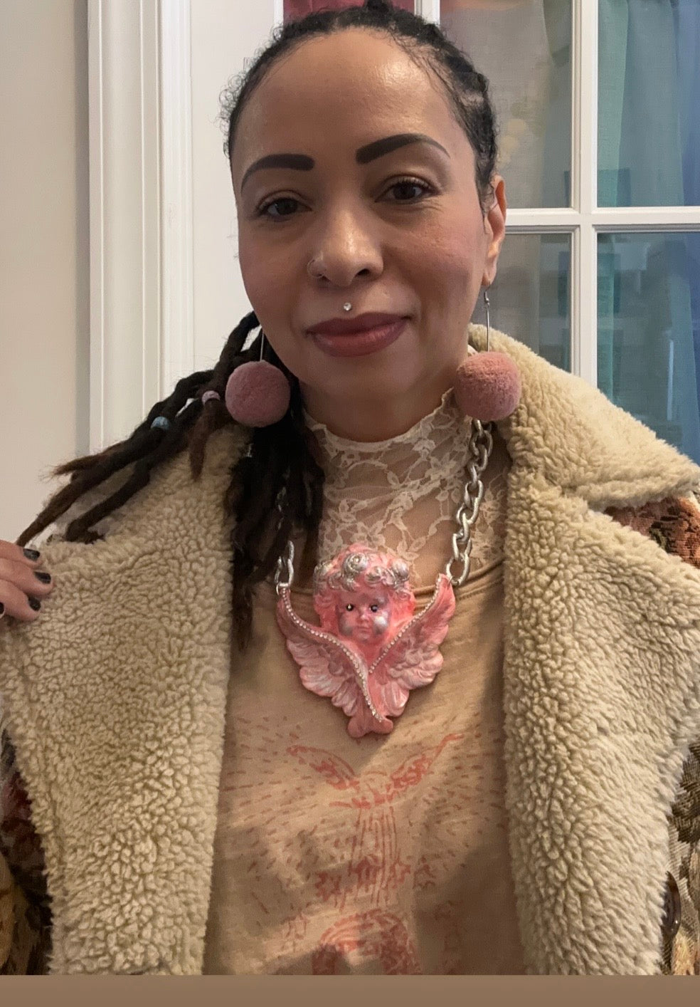 Bling Cherub Necklace