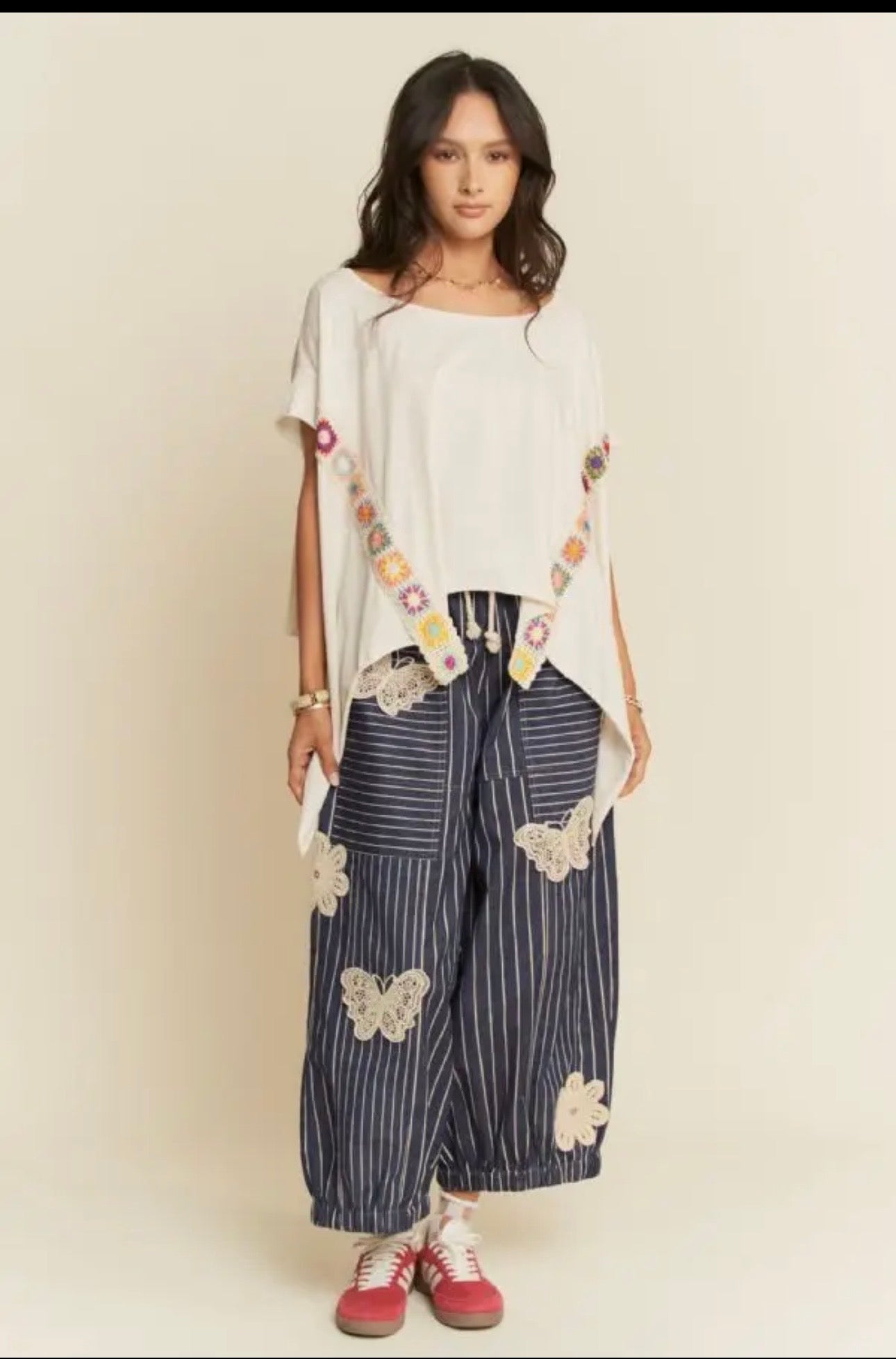 Butterfly denim pant sz small