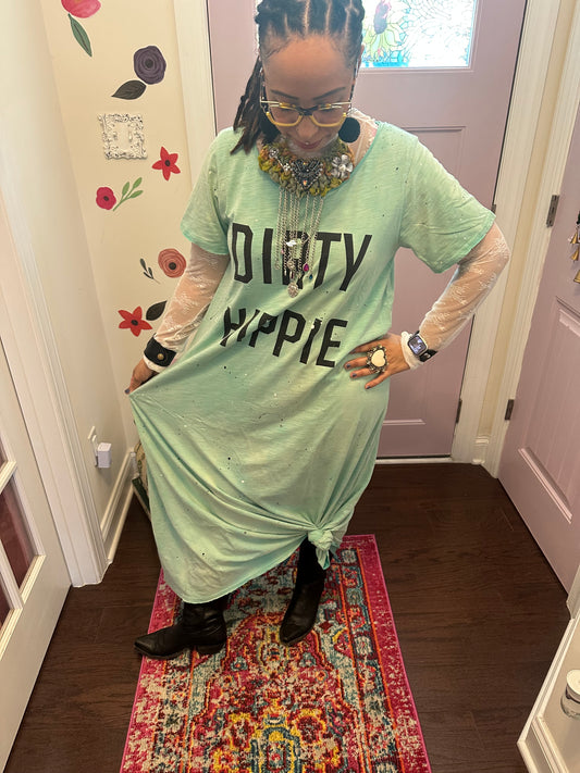 Jaded Gypsy Vintage Mint tee dress