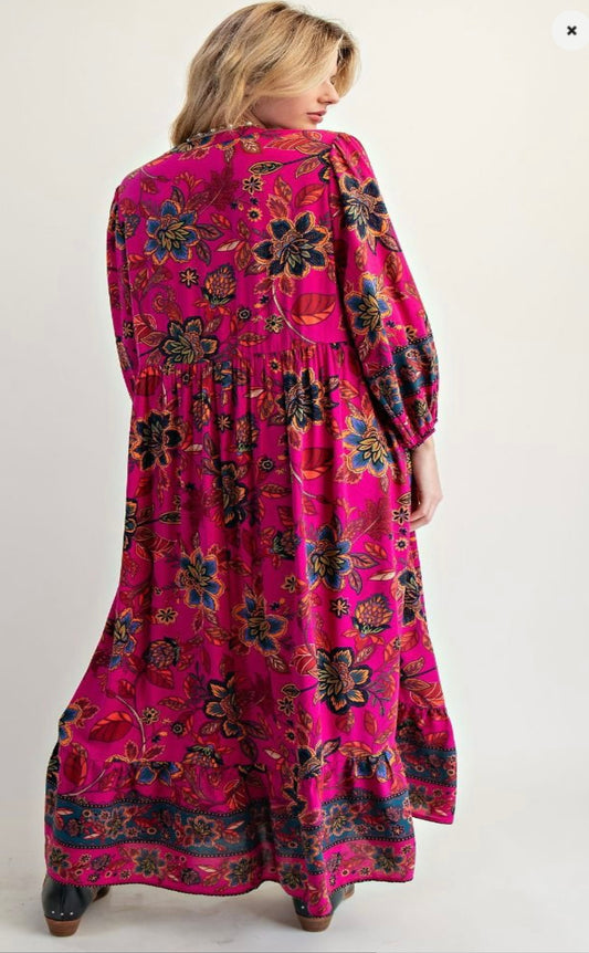 Boho Maxi Dress sz L