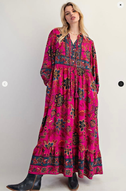 Boho Maxi Dress sz Sm